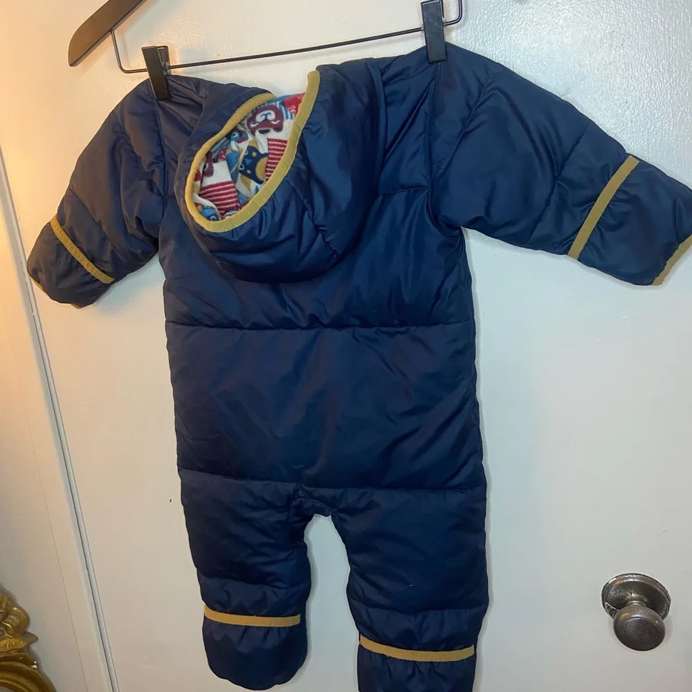 Columbia Navy Blue Puffer Kids One-Piece Snowsuit